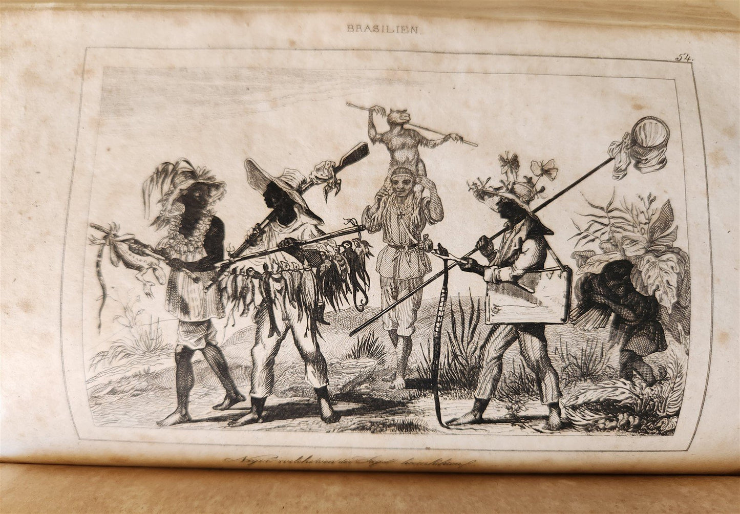 1838 BRAZIL antique ILLUSTRATED in GERMAN
