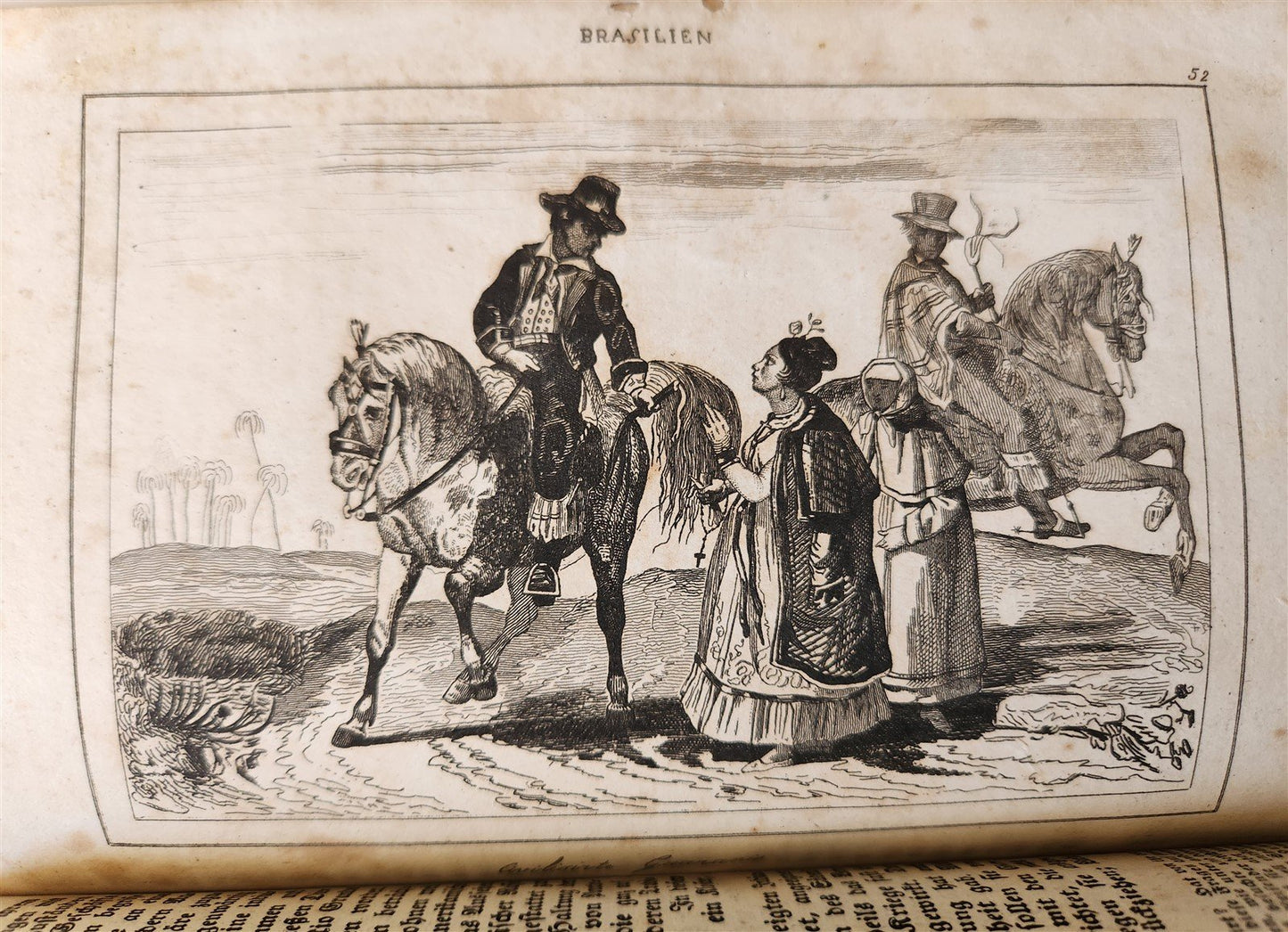 1838 BRAZIL antique ILLUSTRATED in GERMAN