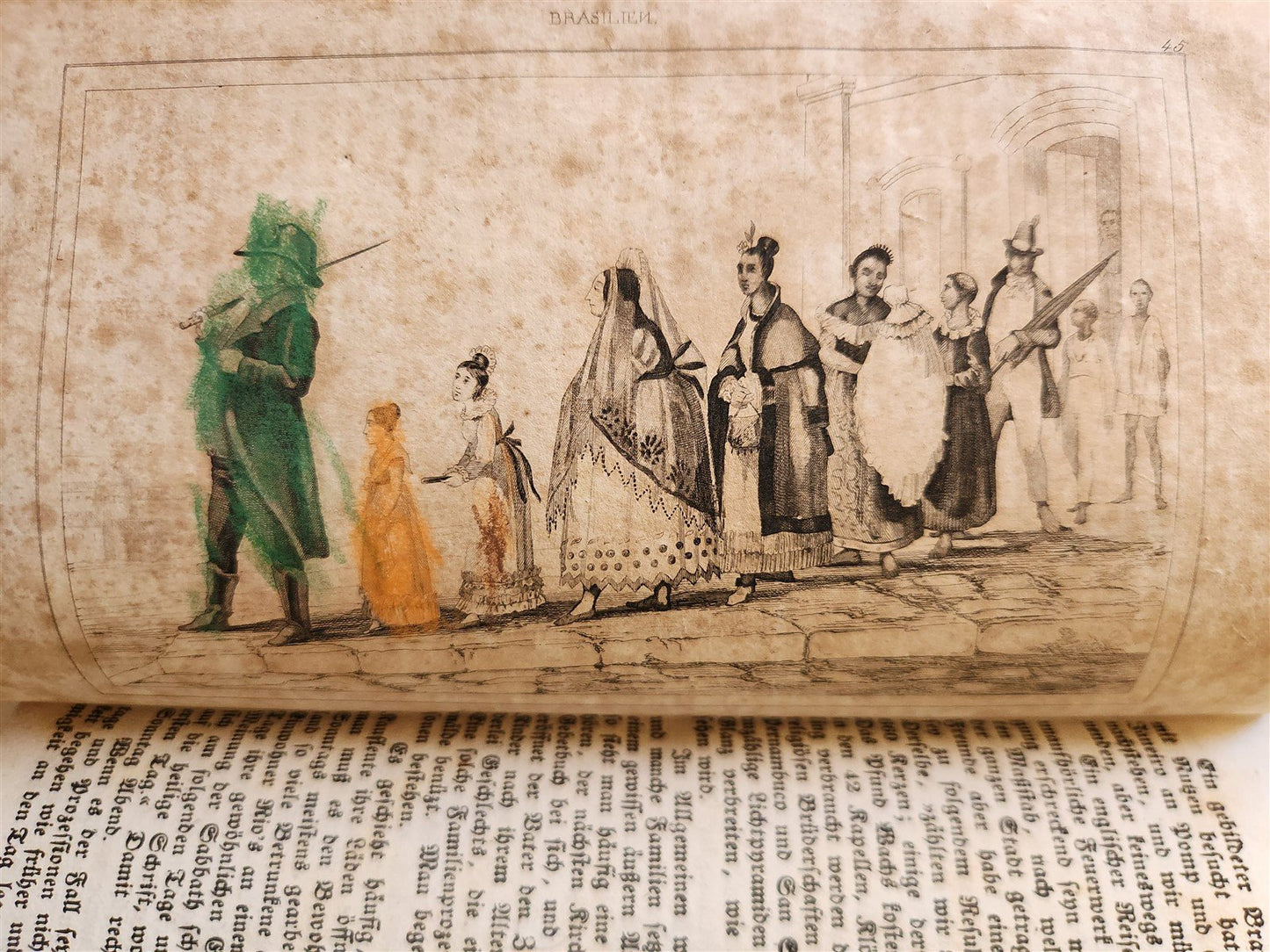 1838 BRAZIL antique ILLUSTRATED in GERMAN