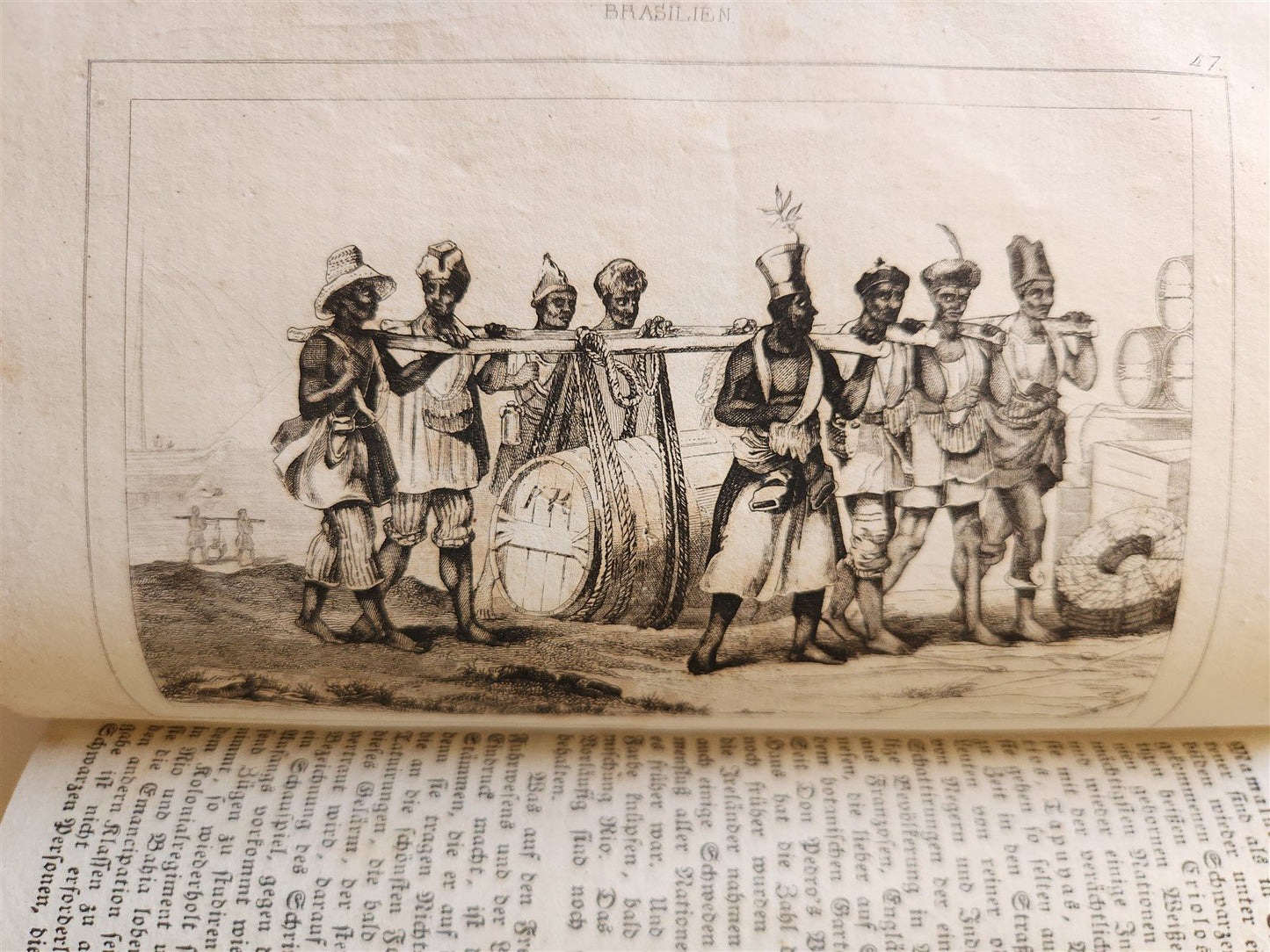 1838 BRAZIL antique ILLUSTRATED in GERMAN