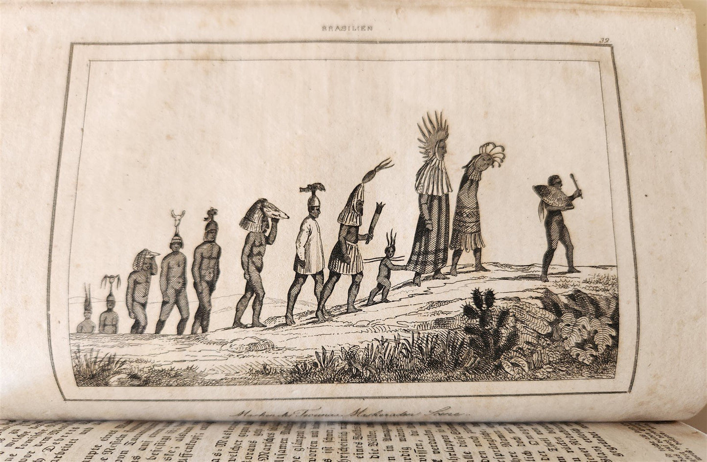 1838 BRAZIL antique ILLUSTRATED in GERMAN