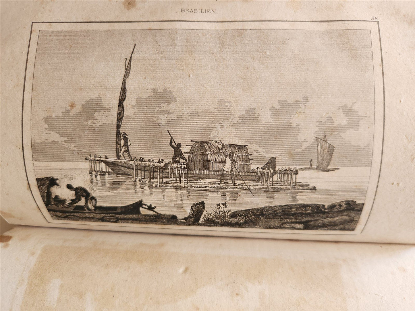 1838 BRAZIL antique ILLUSTRATED in GERMAN