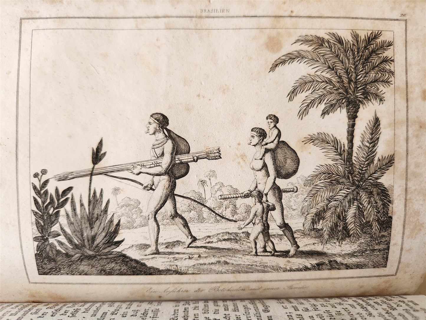 1838 BRAZIL antique ILLUSTRATED in GERMAN