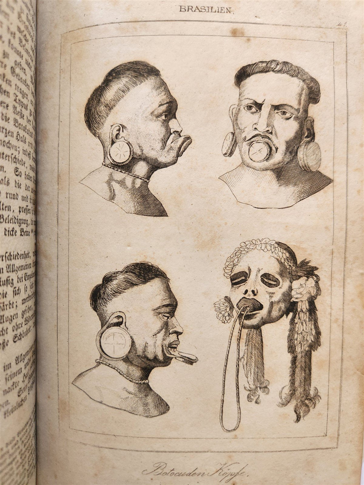 1838 BRAZIL antique ILLUSTRATED in GERMAN