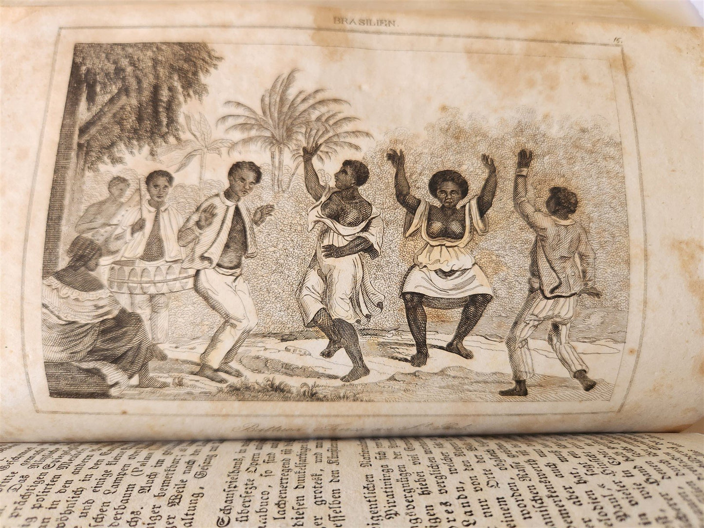 1838 BRAZIL antique ILLUSTRATED in GERMAN