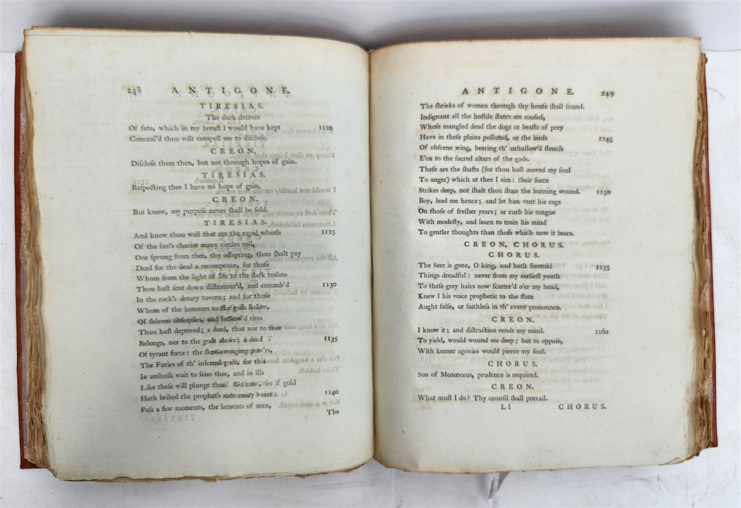 1788 TRAGEDIES of SOPHOCLES antique in ENGLISH