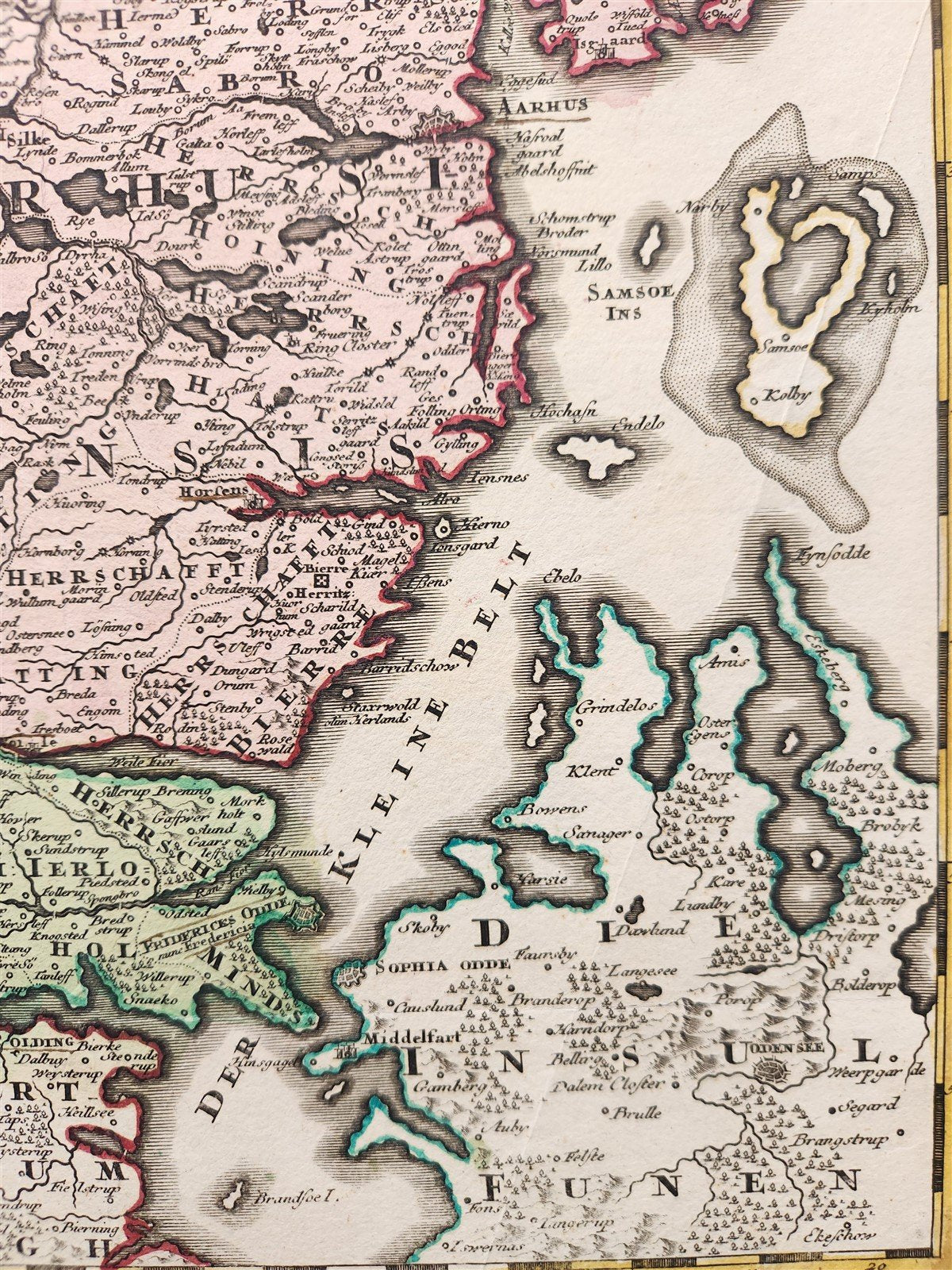 1710 DENMARK antique MAP IUTIAE Tabula Generalis by JOHANN HOMANN