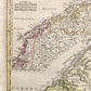 1788 NORWAY antique MAP REGNI NORVEGIAE by JOHANN HOMANN AUTHENTIC