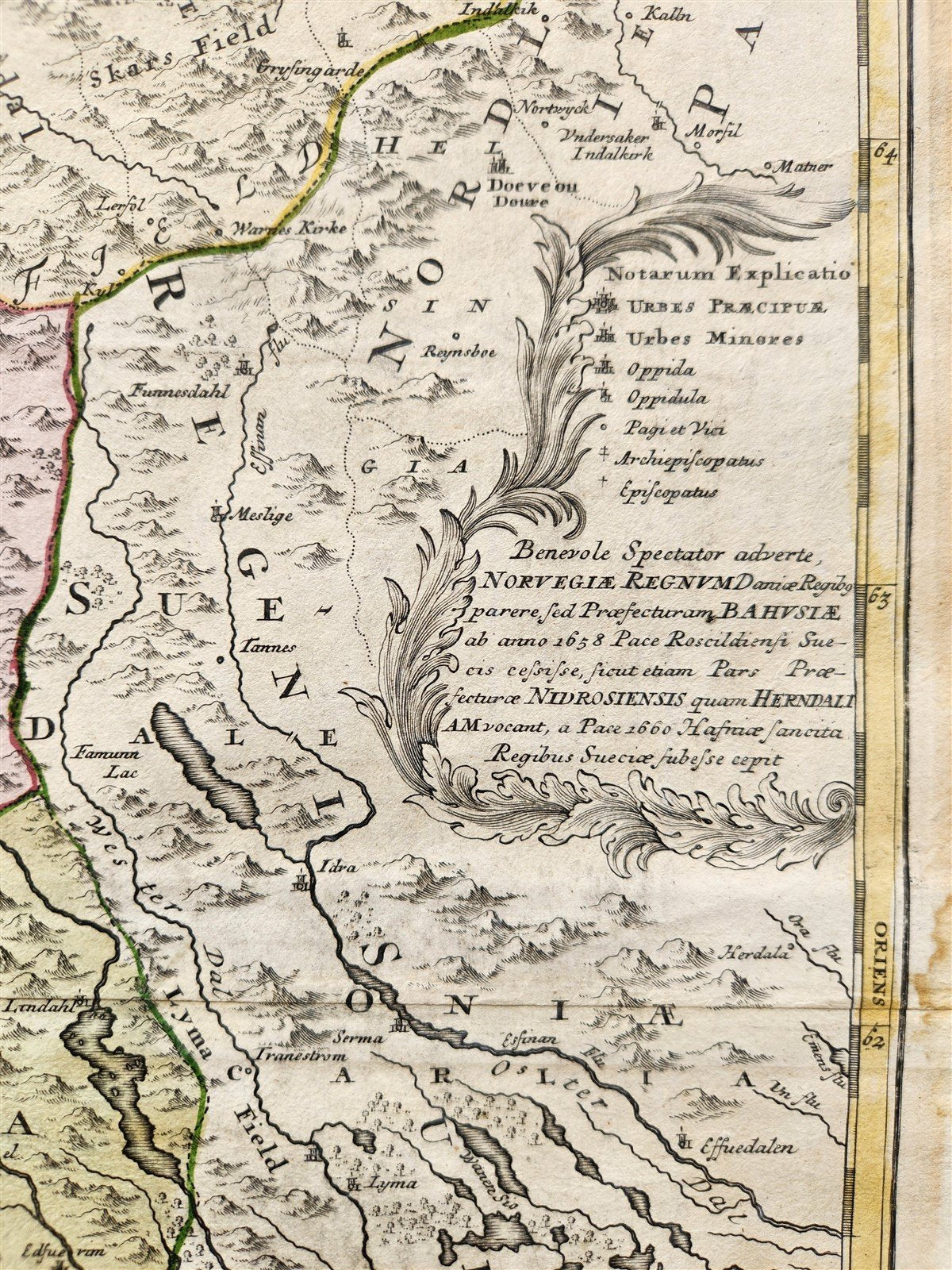 1788 NORWAY antique MAP REGNI NORVEGIAE by JOHANN HOMANN AUTHENTIC