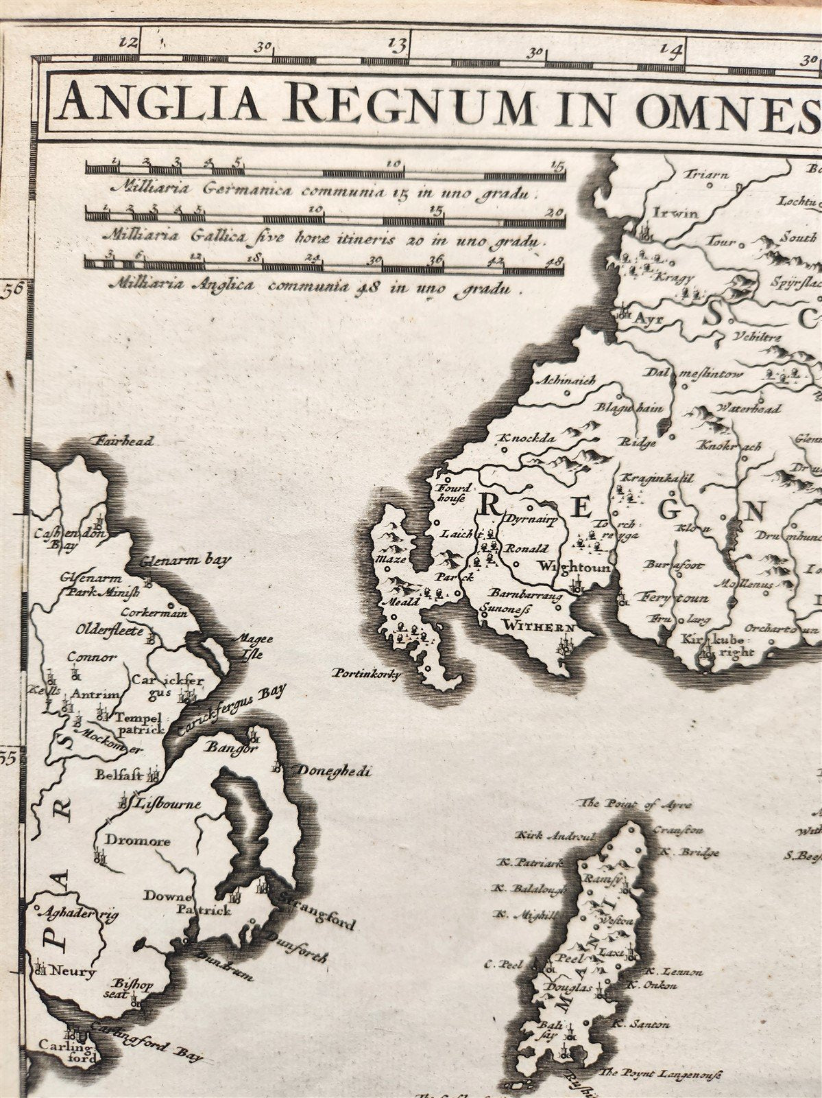 1688 antique MAP of ENGLAND & WALES by FREDERICK DE WIT antique AUTHENTIC