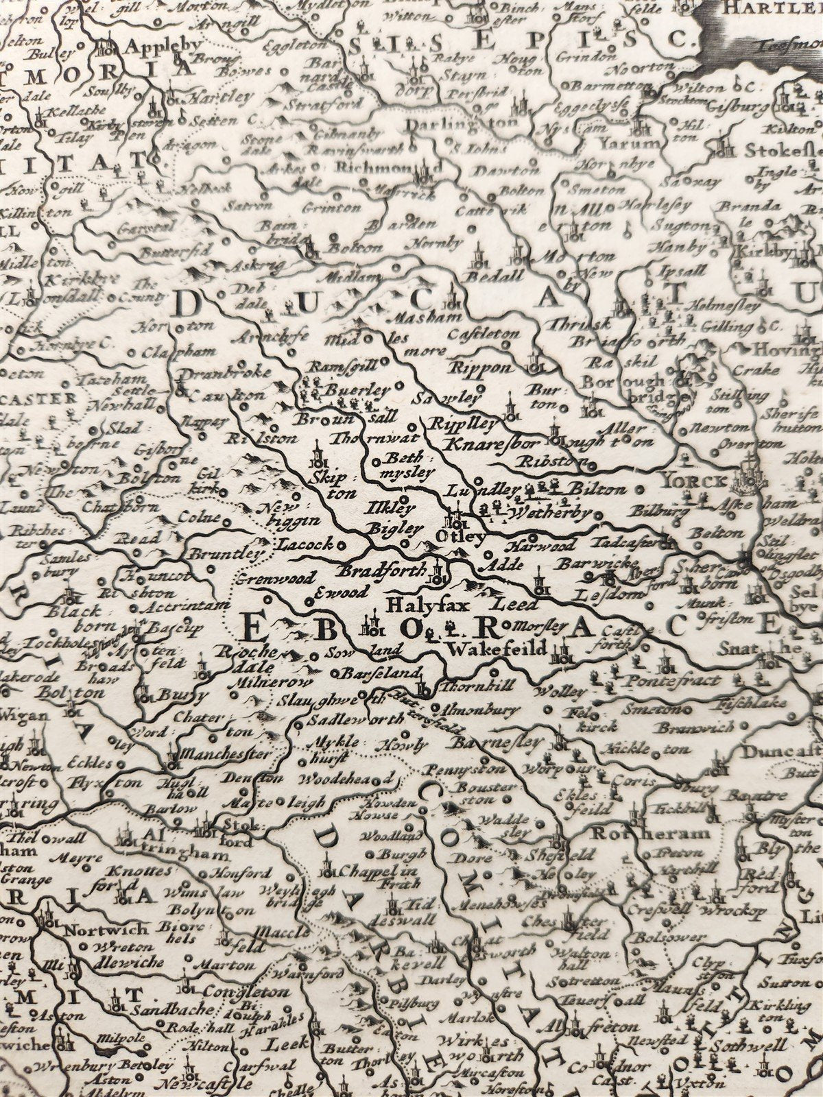 1688 antique MAP of ENGLAND & WALES by FREDERICK DE WIT antique AUTHENTIC