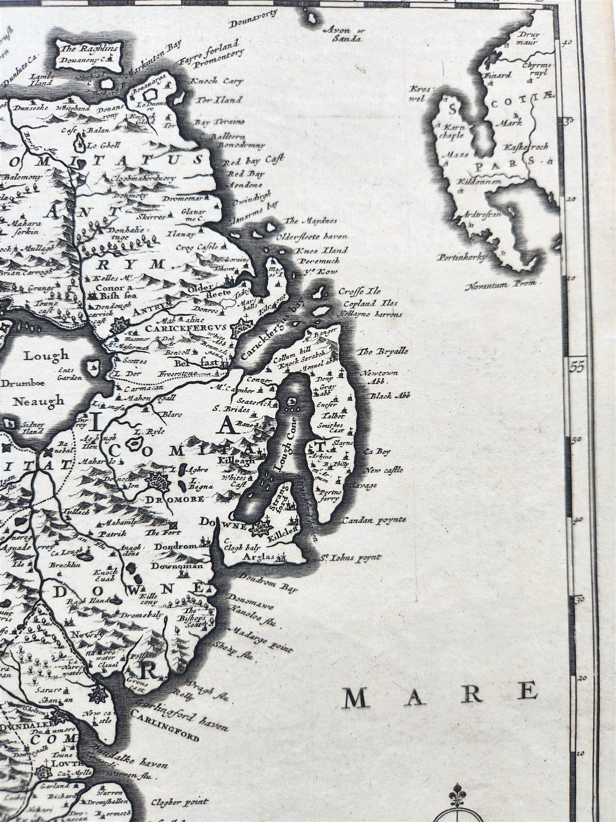 1682 antique MAP of IRELAND FREDERICK DE WIT antique AUTHENTIC REGNUM HIBERNIA