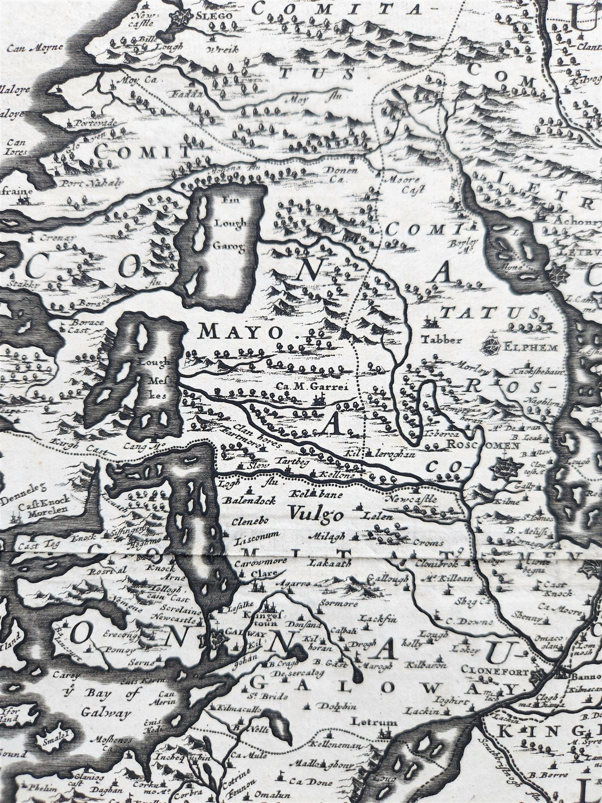 1682 antique MAP of IRELAND FREDERICK DE WIT antique AUTHENTIC REGNUM HIBERNIA