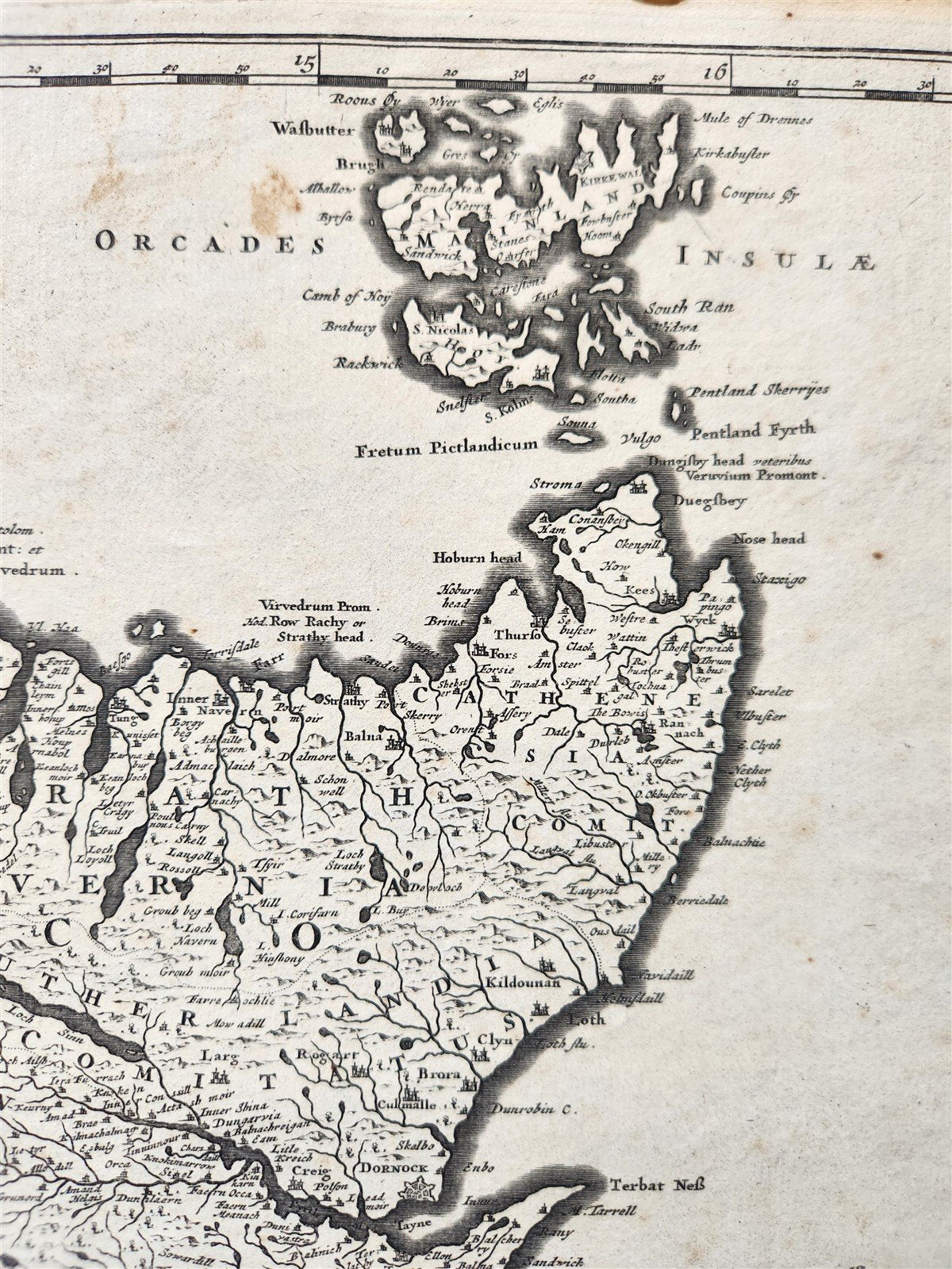 1682 antique MAP of SCOTLAND FREDERICK DE WIT antique AUTHENTIC SCOTIA REGNUM