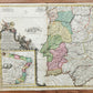 1720 PORTUGAL & BRAZIL antique MAP PORTUGALLIAE et ALGARBIAE by HOMANN