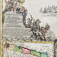 1720 PORTUGAL & BRAZIL antique MAP PORTUGALLIAE et ALGARBIAE by HOMANN