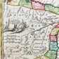 1720 PORTUGAL & BRAZIL antique MAP PORTUGALLIAE et ALGARBIAE by HOMANN