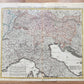 1720 NORTHERN ITALY antique MAP by JOHANN HOMANN AUTHENTIC