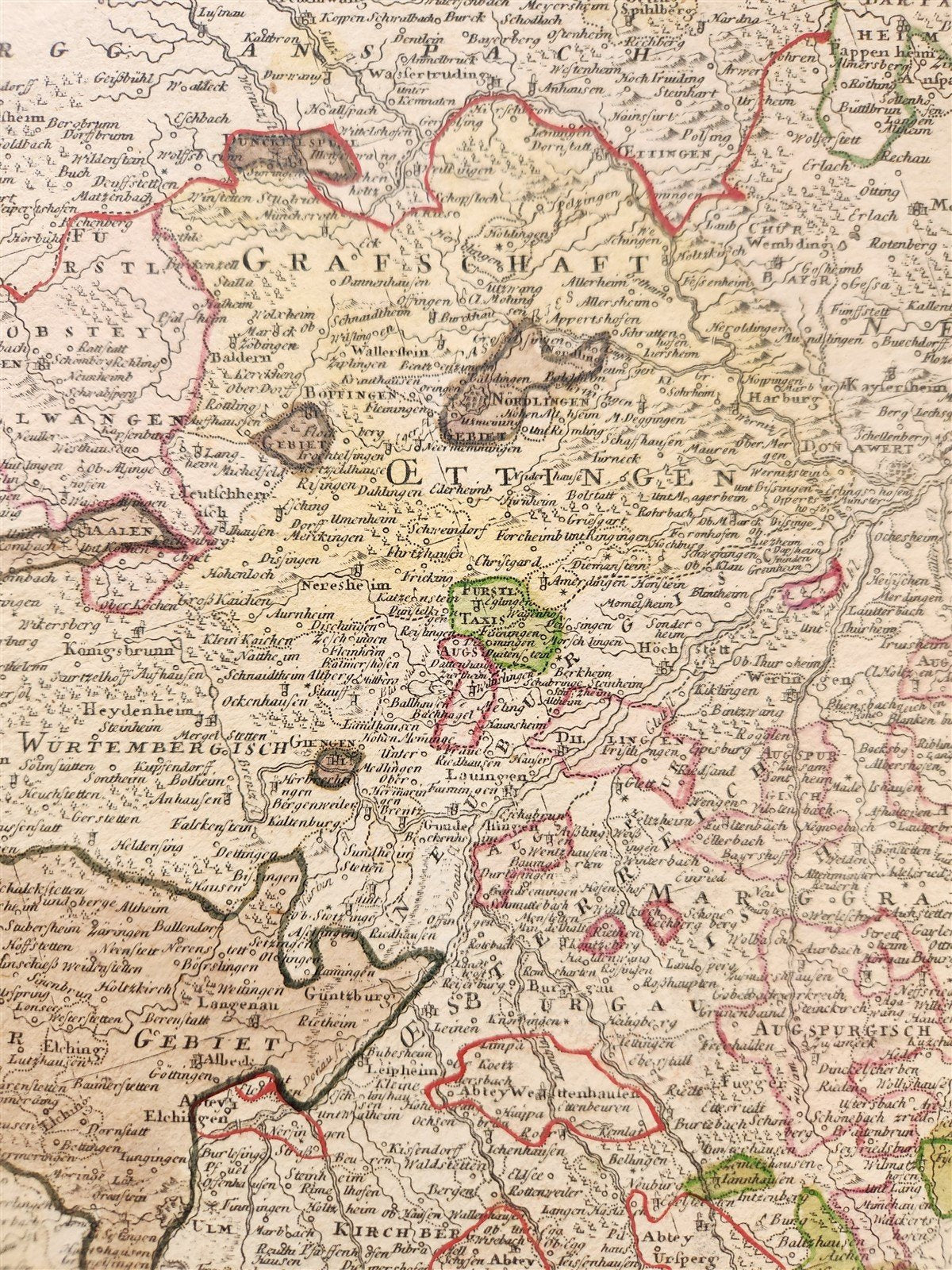 1720s GERMANY SWABIA antique MAP CIRCULI SVEVIAE by JOHANN HOMANN AUTHENTIC