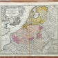 1720s LOWER GERMANY antique MAP PROVINCIAE XVII INFER. GERMANY by JOHANN HOMANN