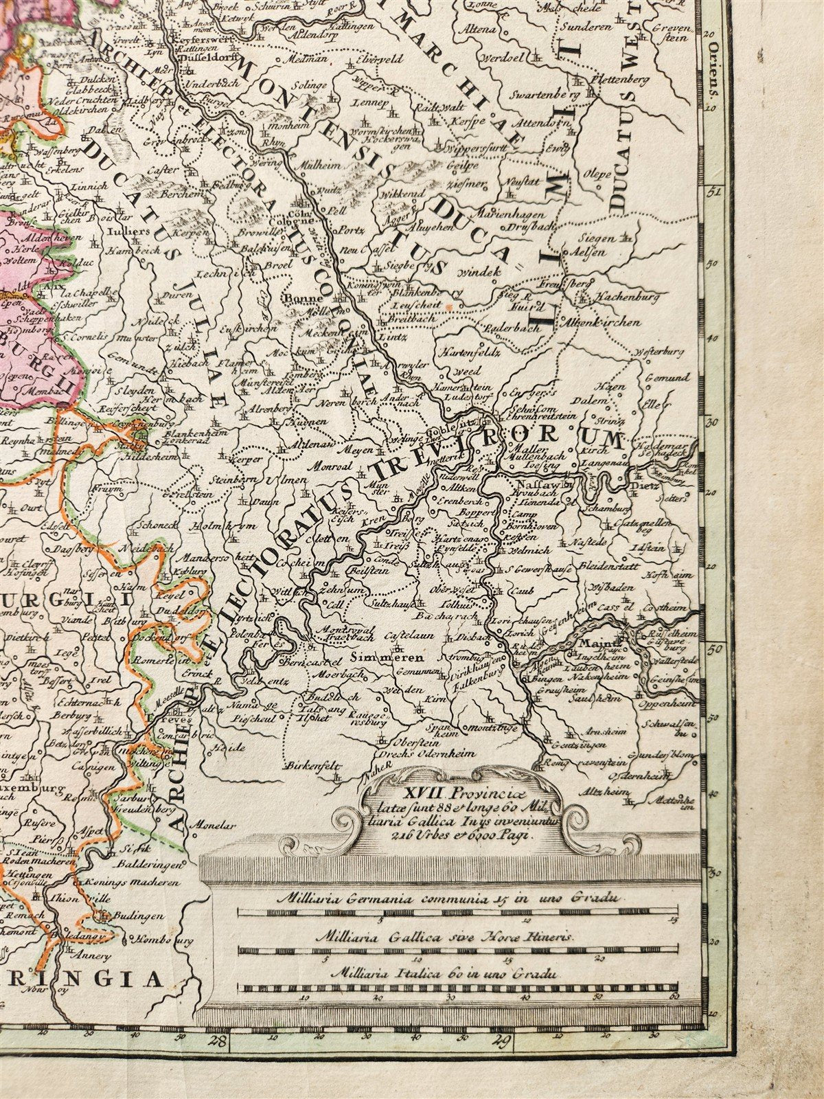 1720s LOWER GERMANY antique MAP PROVINCIAE XVII INFER. GERMANY by JOHANN HOMANN