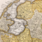 1720s LOWER GERMANY antique MAP PROVINCIAE XVII INFER. GERMANY by JOHANN HOMANN