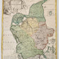 1710s DENMARK antique MAP IUTIAE Tabula Generalis by JOHANN HOMANN AUTHENTIC