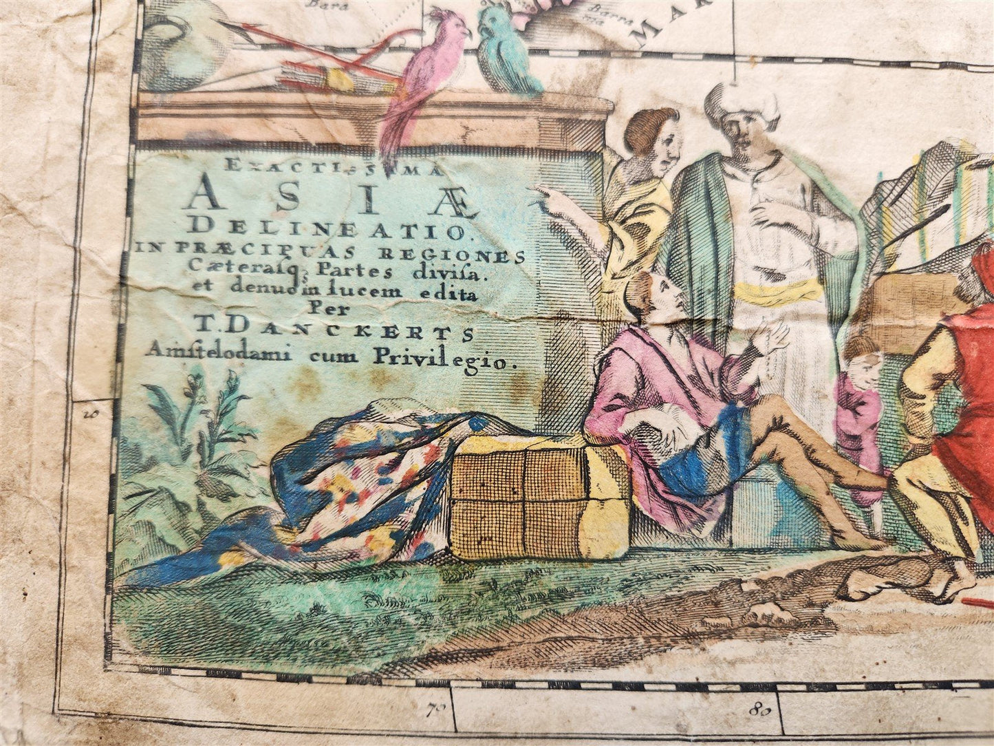 1685 MAP of ASIA antiqueAUTHENTIC Tartaria Magna Mogoli Imperium RARE