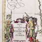 1680 DENMARK ISLAND of FUNEN antique MAP by Mose Pitt