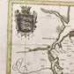 1680 DENMARK ISLAND of FUNEN antique MAP by Mose Pitt