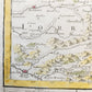 1707 ALSACE FRANCE antique MAP L'Alsace divisée en ses principales parties