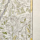 1707 ALSACE FRANCE antique MAP L'Alsace divisée en ses principales parties