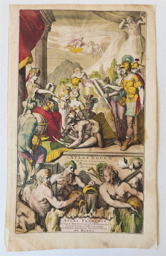 1700s FRENCH TITLE PAGE from Covens & Mortier's Atlas Novus antique