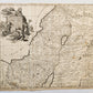 1707 BIBLICAL MAP of HOLY LAND Divided according to12 Tribes of Israel antique