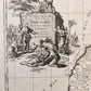 1707 BIBLICAL MAP of HOLY LAND Divided according to12 Tribes of Israel antique