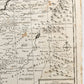 1707 BIBLICAL MAP of HOLY LAND Divided according to12 Tribes of Israel antique