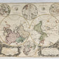 1746 WORLD MAP antique PLANIGLOBII TERRESTRIS MAPPE MONDE by HEIRS of HOMANN