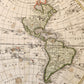 1746 WORLD MAP antique PLANIGLOBII TERRESTRIS MAPPE MONDE by HEIRS of HOMANN