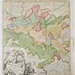 1730s FRANCONIA GERMANY antique MAP Mainz by JOHANN HOMANN