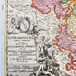 1720s LOTHARINGIAE FRANCE antique MAP by J. HOMANN Lorraine Bar Metz Toul Verdun