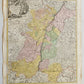 1720s ALSACE FRANCE antique MAP LAND GRAVIATUS ALSATIAE by JOHANN HOMANN