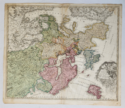 1720s EUROPE antique MAP by JOHANN HOMANN