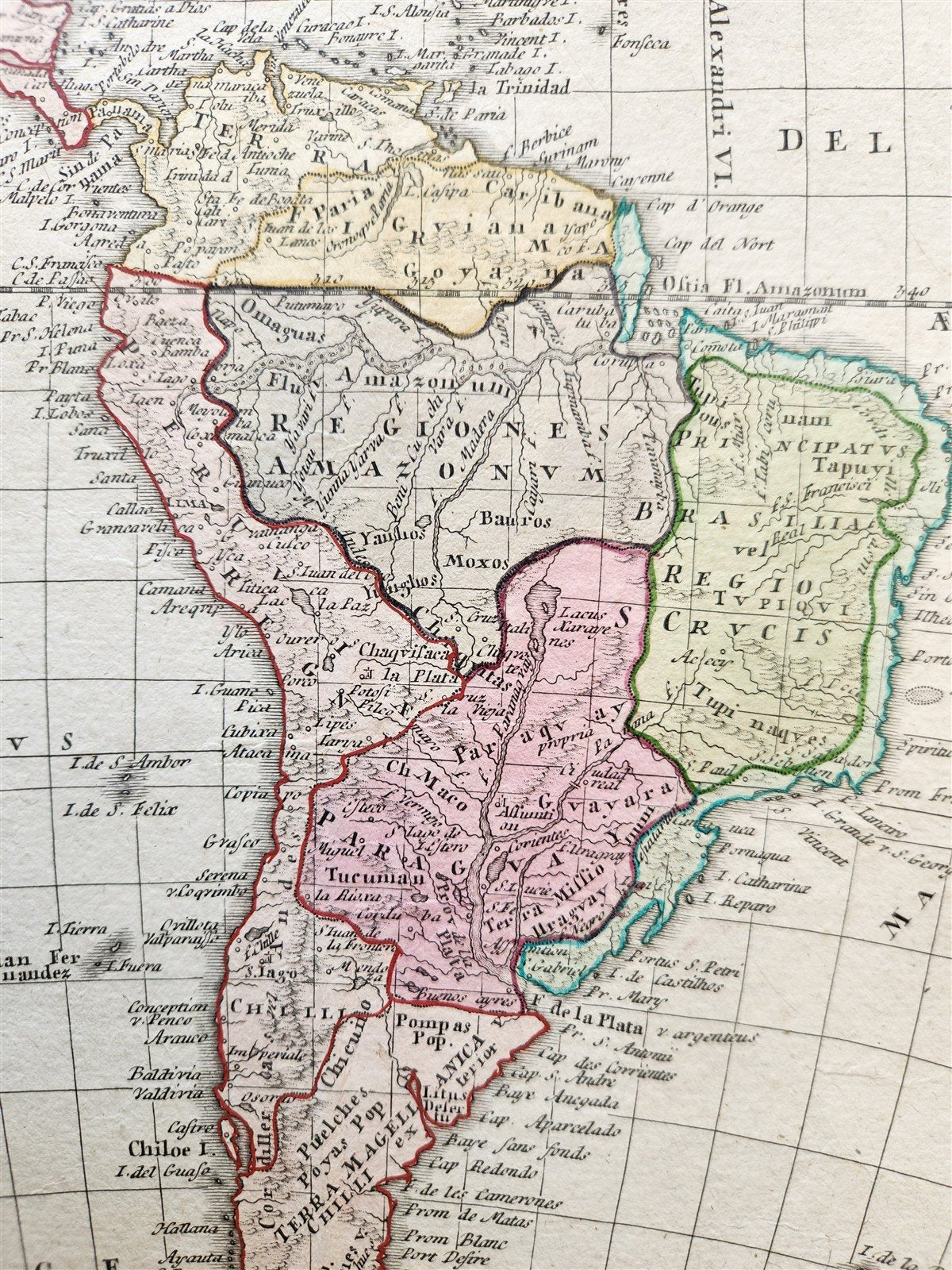 1746 AMERICA antique MAP by JOHANN HOMANN rare