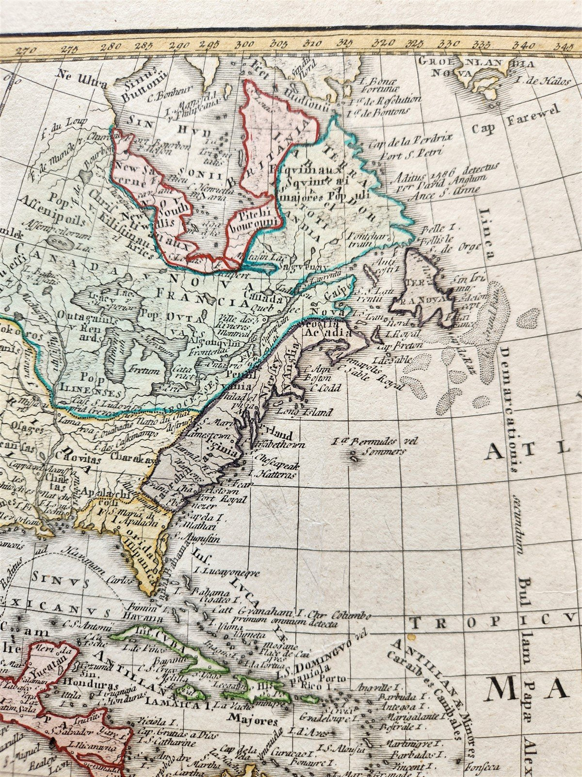 1746 AMERICA antique MAP by JOHANN HOMANN rare
