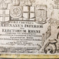 1730 GERMANY antique MAP Frankfurt Coln Heidelberg by HOMANN RHENANUS INFERIOR