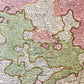 1730 GERMANY antique MAP Frankfurt Coln Heidelberg by HOMANN RHENANUS INFERIOR