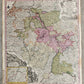 1740s GERMANY & FRANCE antique MAP MARTIS AREA et ALEA RHENI MOSSELAE ac MOSAE