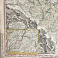 1740s GERMANY & FRANCE antique MAP MARTIS AREA et ALEA RHENI MOSSELAE ac MOSAE