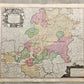 1720s GERMANY antique MAP Frankfurt Cassel Hirschfeld Fulda Darmstadt Nassaw