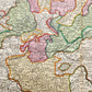1720s GERMANY antique MAP Frankfurt Cassel Hirschfeld Fulda Darmstadt Nassaw